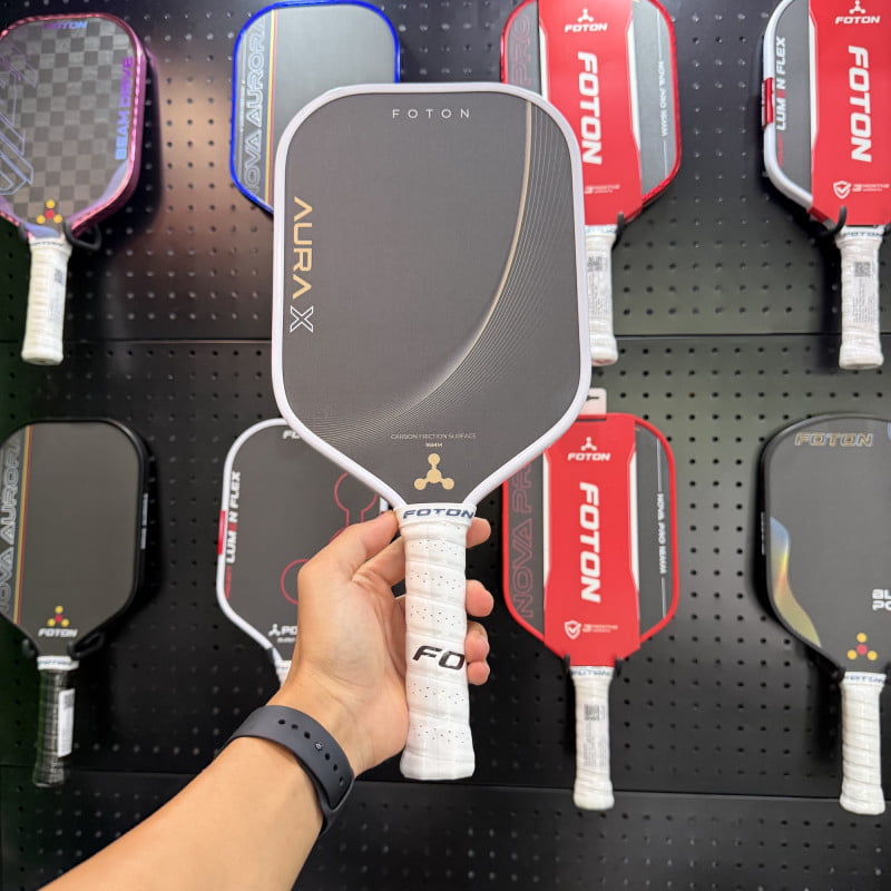 Vợt Pickleball FOTON Aura X Carbon Fiber Lõi Foam Air Matrix 16mm 