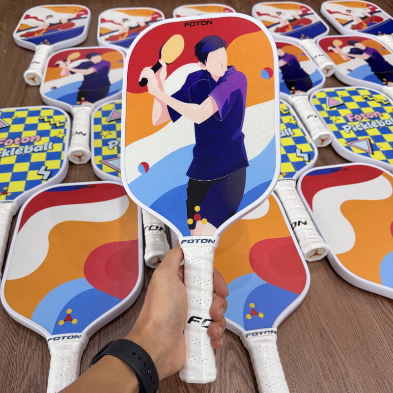 Vợt Pickleball FOTON Dynamic 16mm Sợi Thủy Tinh Lõi PP Tổ Ong Nhẹ 225g Dành Cho Người Mới 