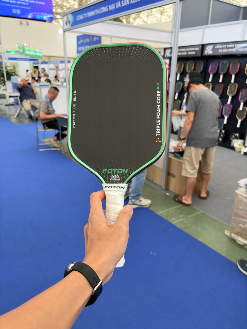 Vợt Pickleball Foton Lux Elite – Carbon Toray, Lõi 3 Lớp, Vợt Cao Cấp Giảm Rung, Tăng Sức Mạnh 