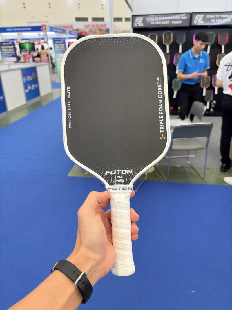 Vợt Pickleball Foton Lux Elite – Carbon Toray, Lõi 3 Lớp, Vợt Cao Cấp Giảm Rung, Tăng Sức Mạnh 