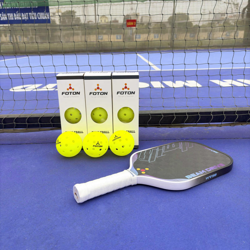 Bóng Pickleball Foton 40 Lỗ – Chuẩn Thi Đấu, Độ Bền Cao, Polyethylene Siêu Bền 