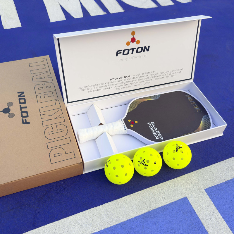 Vợt Pickleball Foton Blazer Power Carbon Ép Nhiệt 16mm – Dành Cho Người Chơi Trung Cấp 