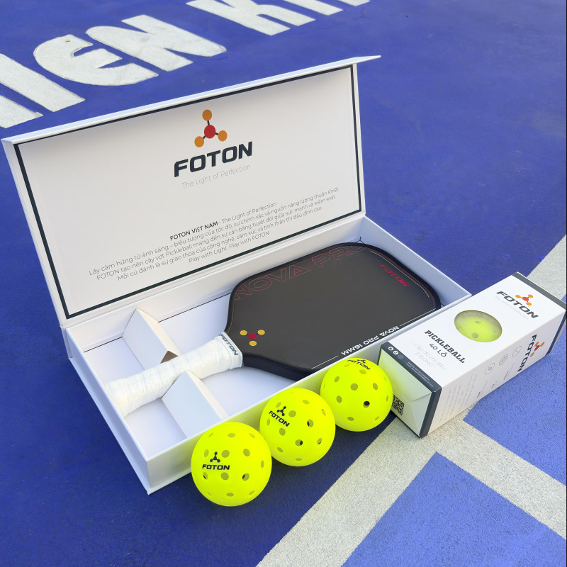 Vợt Pickleball Foton Nova Pro Carbon Fiber 16mm – Dành Cho Người Chơi Thi Đấu Chuyên Nghiệp 